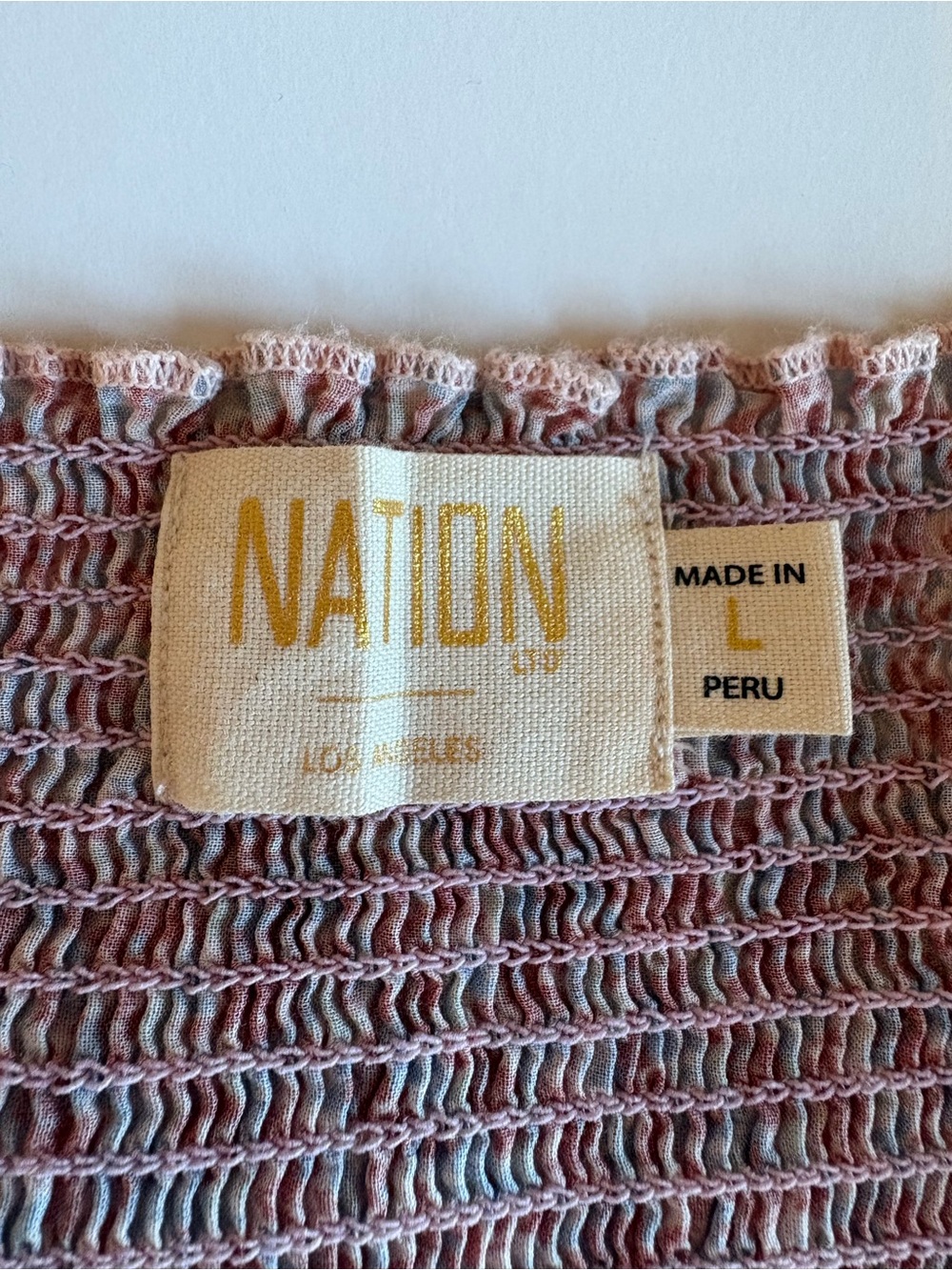 Nation LTD Ditsy Floral Print Smocked Peplum Tank Top Boho Pink - Picture 6 of 7